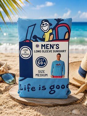 Life Is Good Sun Shirt UPF 50+ Long Sleeve Nwt